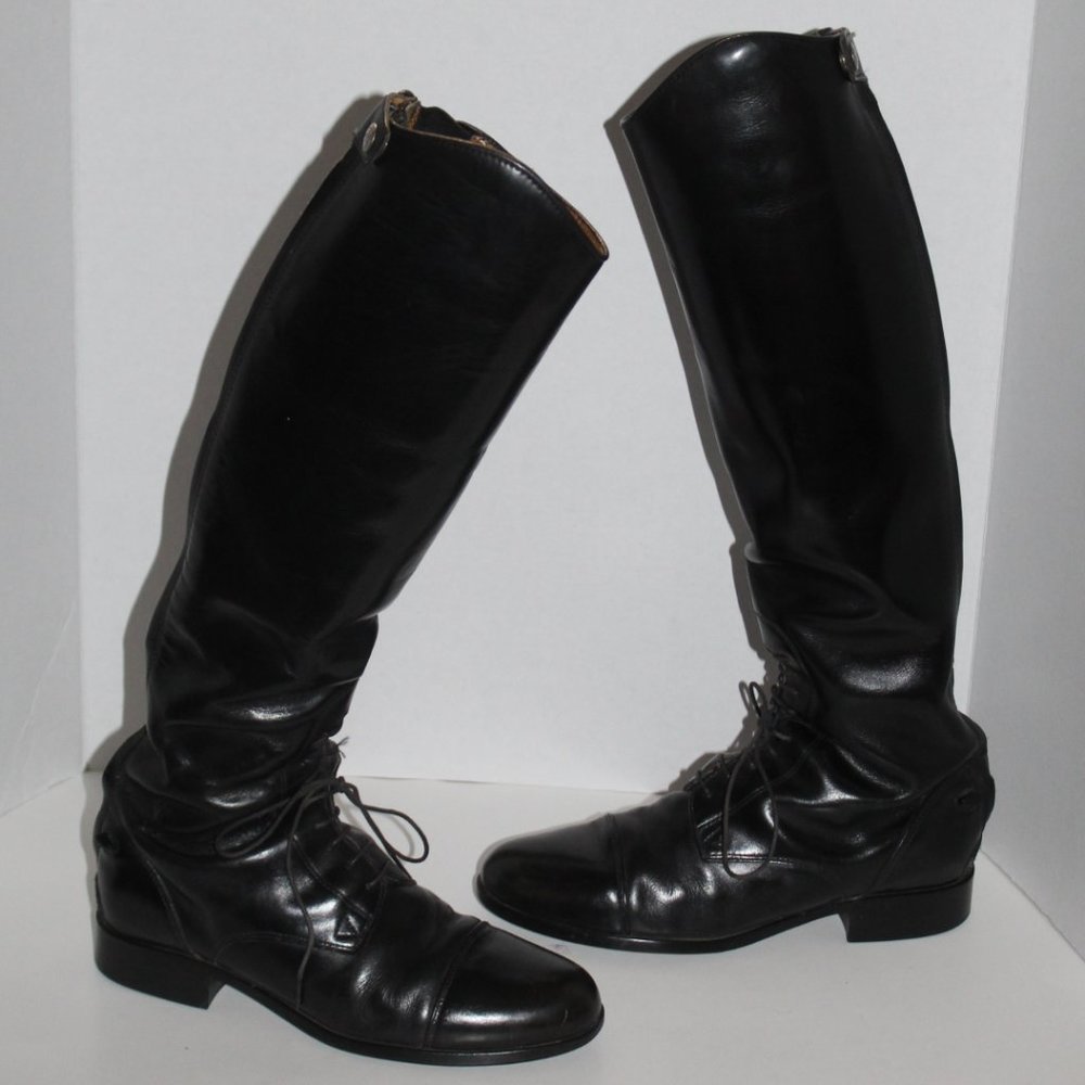 ARIAT Heritage Contour Field Zip Riding Boots Full Leather TALL slim 55001
